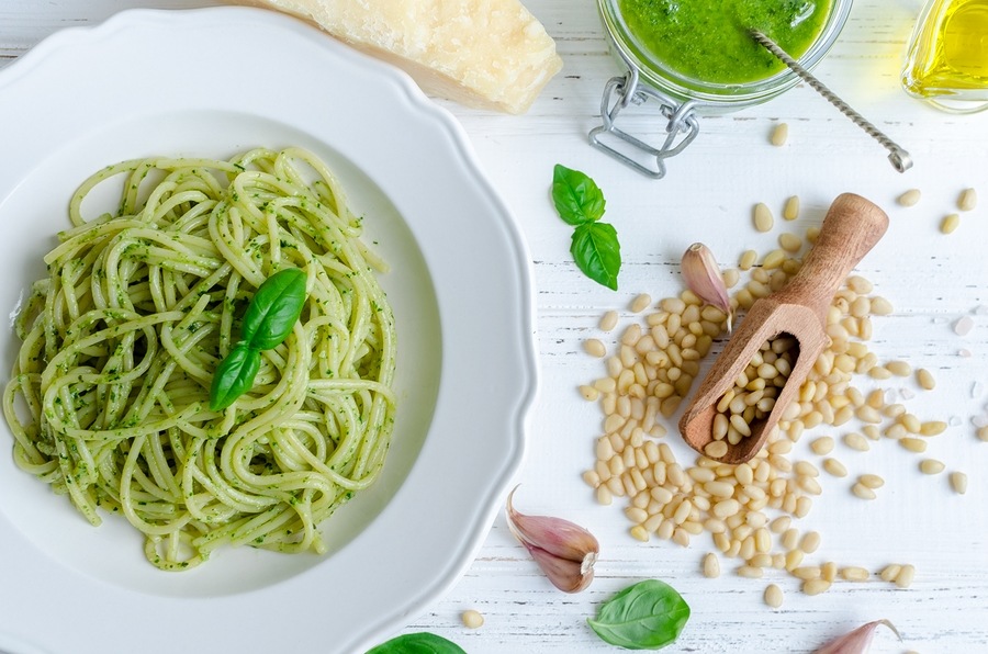 Rucola-Pesto Spaghetti, in 15 Minuten fertig